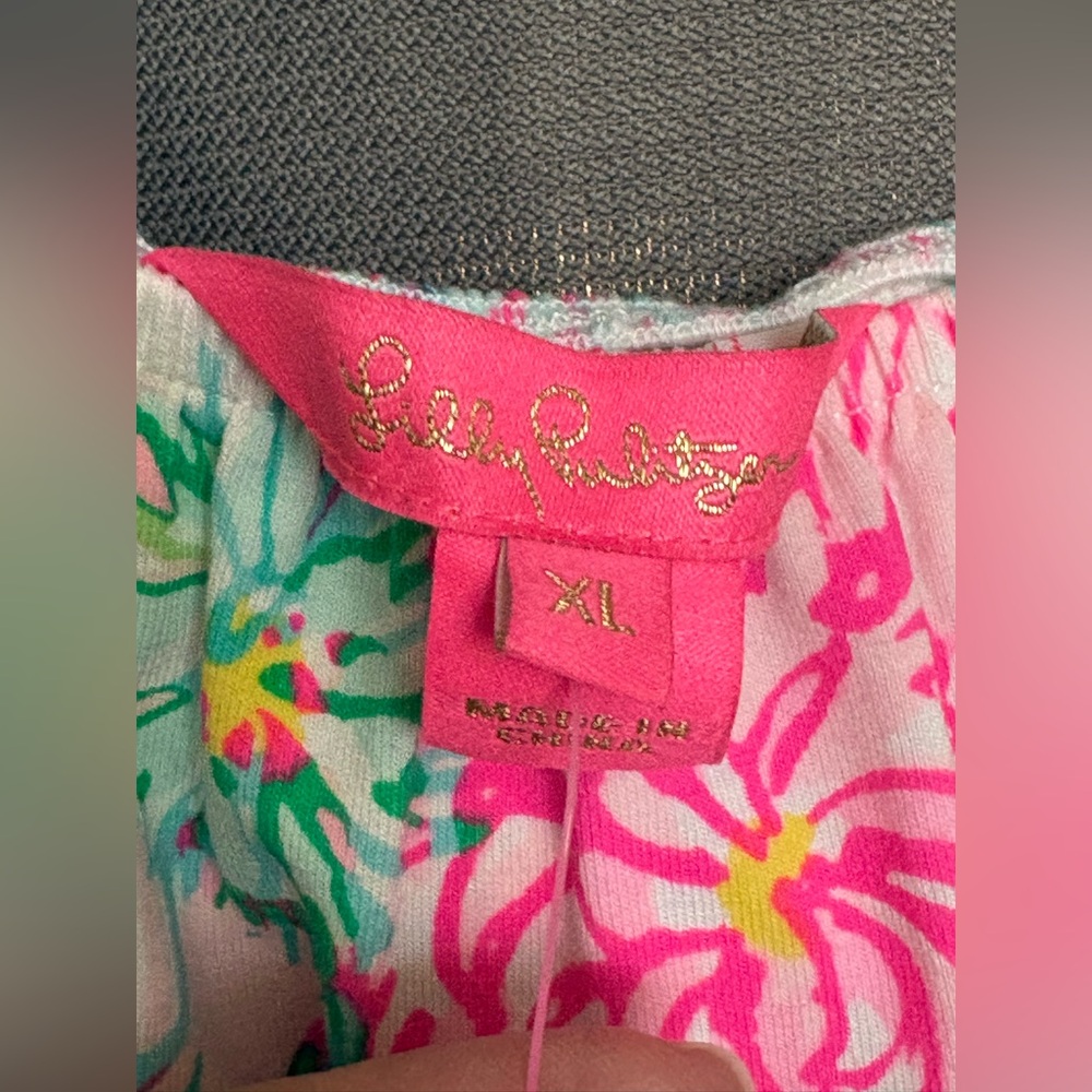 Lilly Pulitzer Lana off shoulder skort romper dress in paradise found NWT - Picture 5 of 7